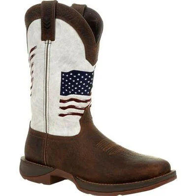 REBEL™ BY DURANGO® DISTRESSED FLAG EMBROIDERY WESTERN BOOT DDB0312
